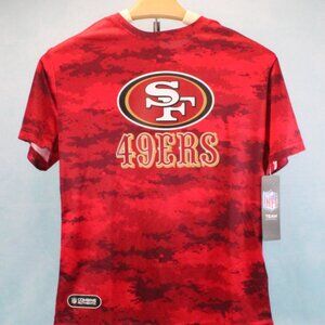San Francisco 49ERS Crew Neck Short Sleeve Digital Camo Print Tee Youth M 10/12